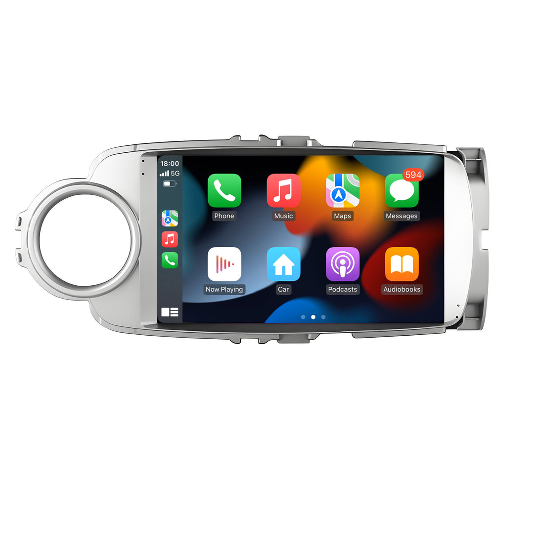 9.5 Inch 2K Touch Screen for Toyota Yaris 2012-2017 Radio, Android Car Stereo with Carplay Android Auto in Dash GPS Navigation Bluetooth WIFI FM Steering Wheel Controls