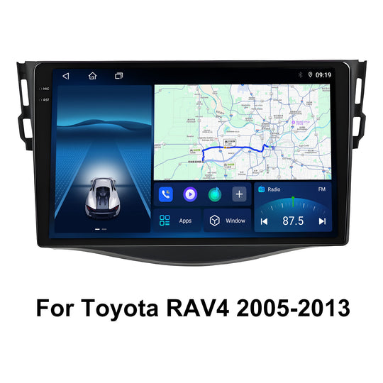 10 Inch Touch Screen for Toyota RAV4 2005-2013 Radio, Android Car Stereo with Carplay Android Auto in Dash GPS Navigation Bluetooth WIFI FM Steering Wheel Controls