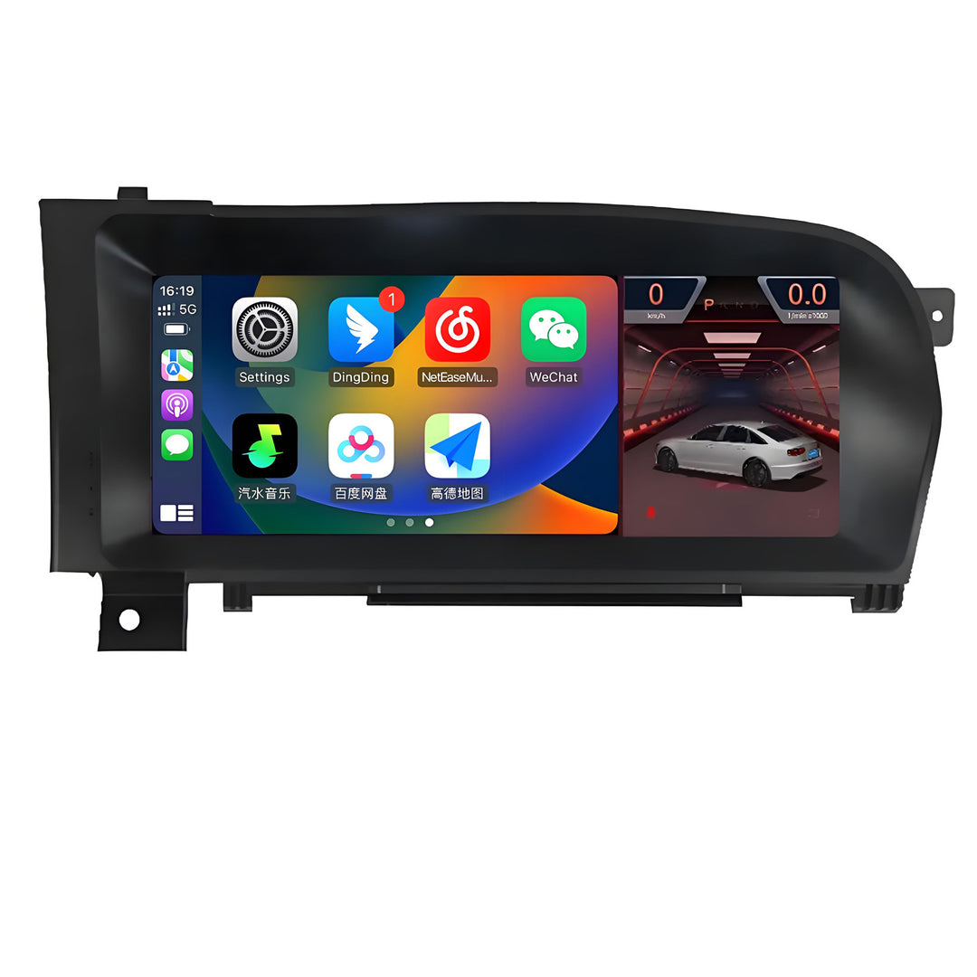 10.25 Inch Touch Screen for Benz S Class W221 NTG3.0 NTG3.5 Radio, Android Car Stereo with Carplay Android Auto in Dash GPS Navigation Bluetooth WIFI FM Steering Wheel Controls