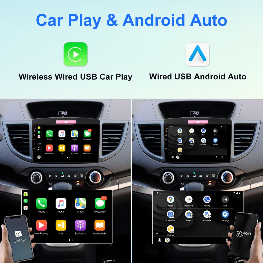 9 Inch Car Stereo For Honda CRV 2012-2015 Android Car Radio with Carplay Android Auto Multimedia Video Navigation Free HD Rear Camera