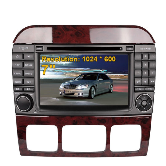 7 inch Android 10 Car GPS Navigation Screen for Benz S Class W220 1998-2005 2 Din 4+64G Car Radio Stereo Receiver Car Multimedia Palyer