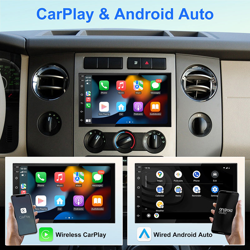 Android Universal 7 Inch Car Multimedia Player 2 Din Bluetooth Receiver In-Dash Navigation Unit with WiFi/GPS/DSP