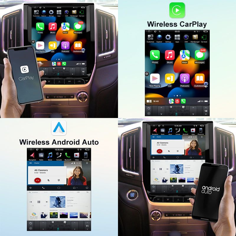 KSPIV 12.1 Inch Tesla Touch Screen Car Multimedia Radio For TOYOTA LAND CRUISER LC200 2016- GPS Navigation with Carplay Android Auto Voice Control