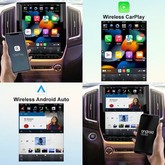 KSPIV 12.1 Inch Tesla Touch Screen Car Multimedia Radio For TOYOTA LAND CRUISER LC200 2016- GPS Navigation with Carplay Android Auto Voice Control