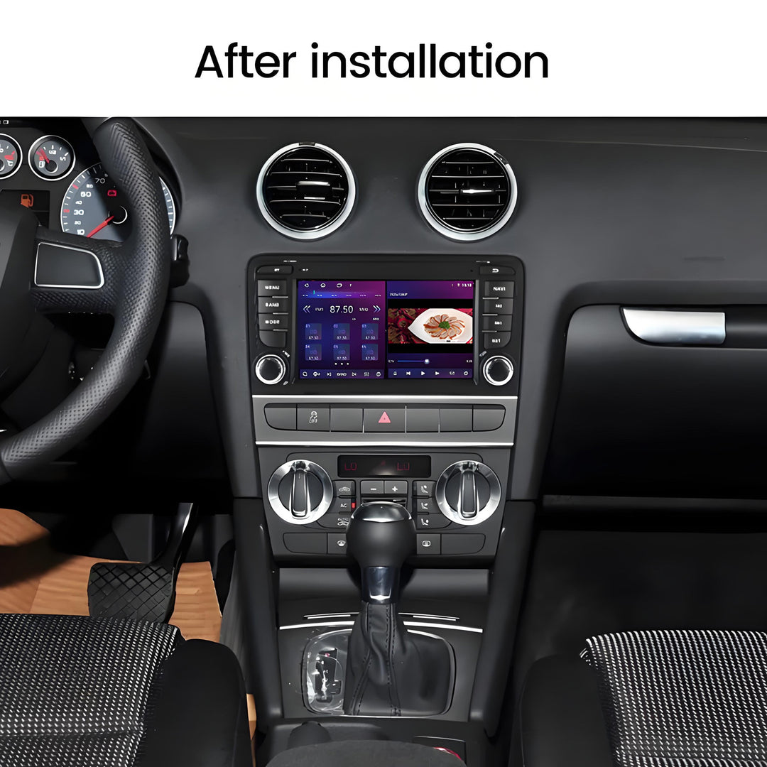 7 Inch Touch Screen for Audi A3 S3 2003-2012 Radio, Android Car Stereo with Carplay Android Auto in Dash GPS Navigation Bluetooth WIFI FM Steering Wheel Controls