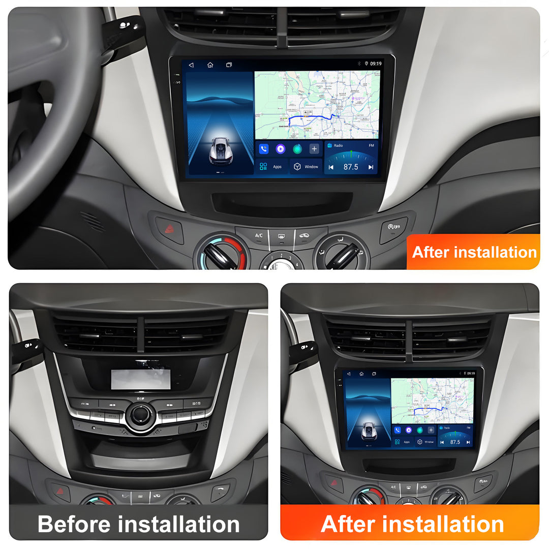 9.5 Inch 2K Touch Screen for Chevrolet Sail 2015-2018 Radio, Android Car Stereo with Carplay Android Auto in Dash GPS Navigation Bluetooth WIFI FM Steering Wheel Controls