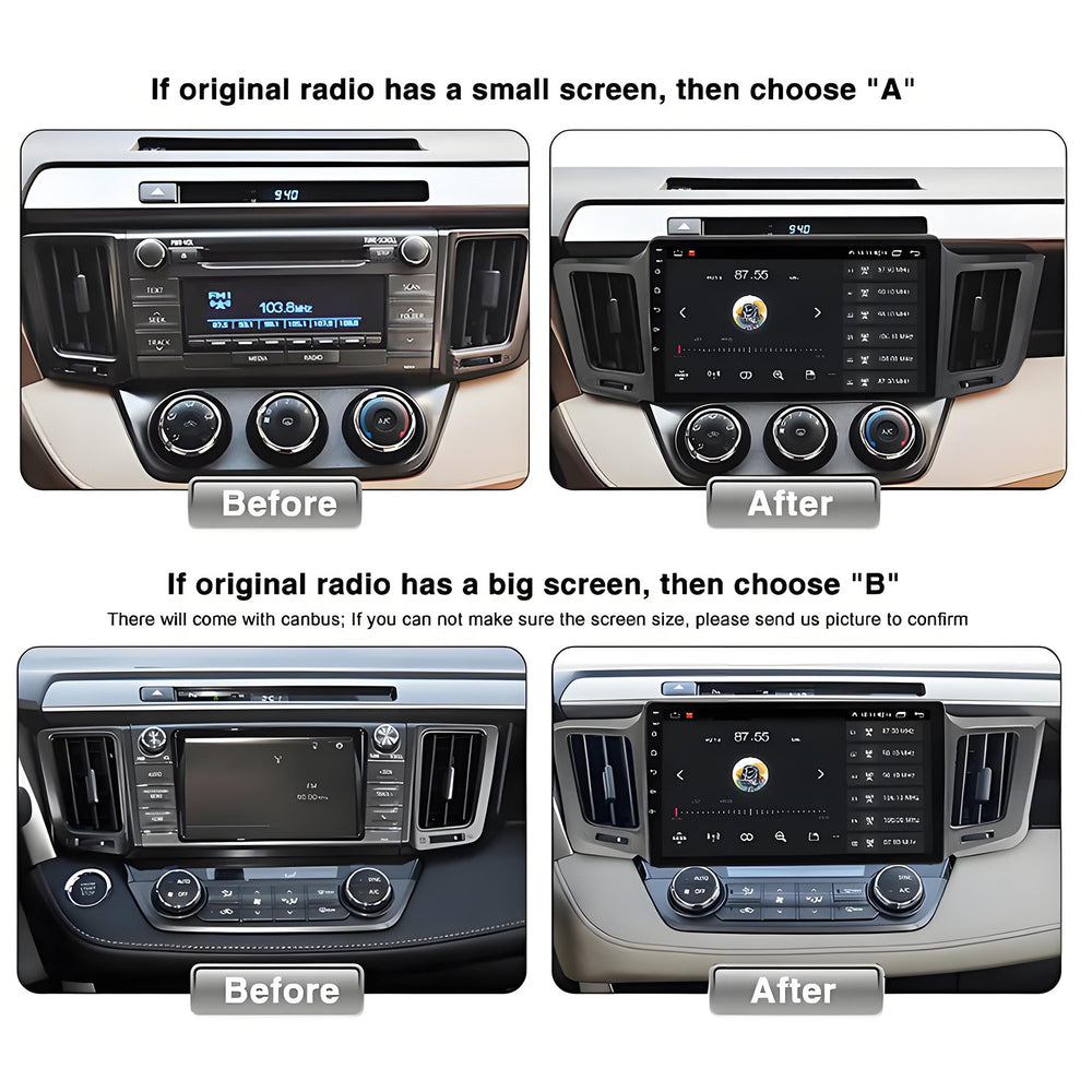 10 Inch Touch Screen for Toyota RAV4 2 012-2018 Radio, Android Car Stereo with Carplay Android Auto in Dash GPS Navigation Bluetooth WIFI FM Steering Wheel Controls