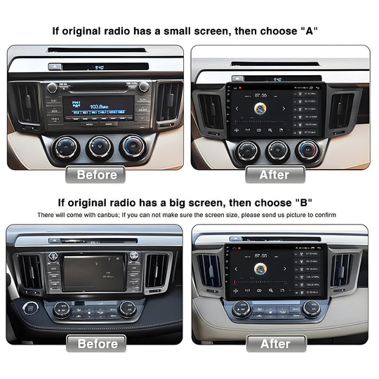 10 Inch Touch Screen for Toyota RAV4 2 012-2018 Radio, Android Car Stereo with Carplay Android Auto in Dash GPS Navigation Bluetooth WIFI FM Steering Wheel Controls