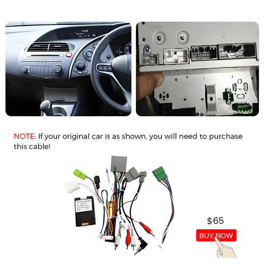 9 Inch Touch Screen for Honda Civic 2006-2011 Radio, Android Car Stereo with Carplay Android Auto in Dash GPS Navigation Bluetooth WIFI FM Steering Wheel Controls