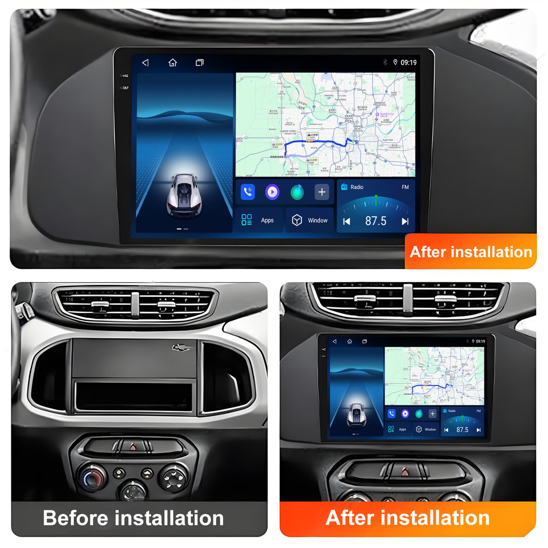 9.5 Inch 2K Touch Screen for Chevrolet Onix 2012-2019 Radio, Android Car Stereo with Carplay Android Auto in Dash GPS Navigation Bluetooth WIFI FM Steering Wheel Controls
