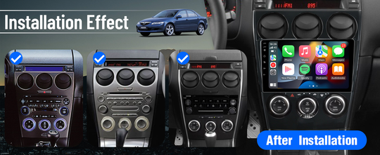 9 Inch Touch Screen for Mazda 6 Atenza 2002-2008 Radio, Android Car Stereo with Carplay Android Auto in Dash GPS Navigation Bluetooth WIFI FM Steering Wheel Controls