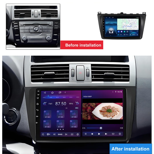 8 Inch Touch Screen for Mazda 6 2008 2012 Radio, Android Car Stereo with Carplay Android Auto in Dash GPS Navigation Bluetooth WIFI FM Steering Wheel Controls