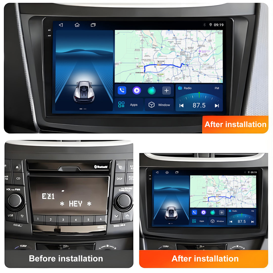 9 Inch Touch Screen for Suzuki Swift 2011-2015 Radio, Android Car Stereo with Carplay Android Auto in Dash GPS Navigation Bluetooth WIFI FM Steering Wheel Controls