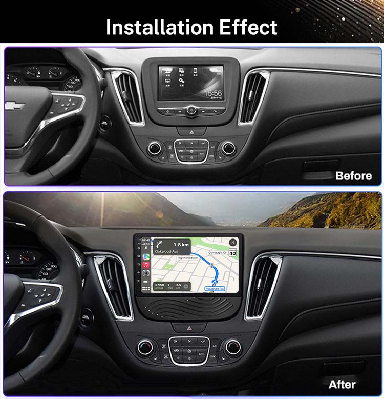 9 Inch Touch Screen for Chevrolet Malibu XL 2016~2018 Radio, Android Car Stereo with Carplay Android Auto in Dash GPS Navigation Bluetooth WIFI FM Steering Wheel Controls