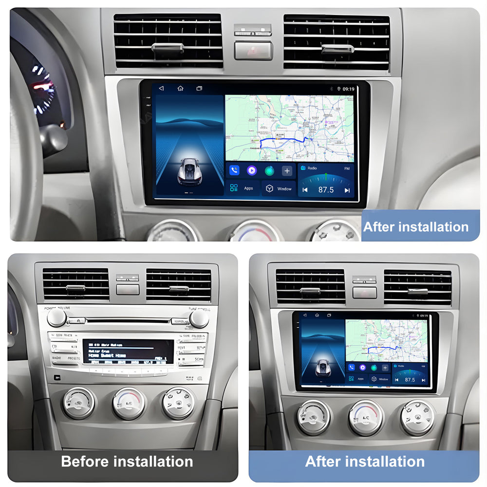 9 Inch Touch Screen for Toyota Camry 2006-2011 Radio, Android Car Stereo with Carplay Android Auto in Dash GPS Navigation Bluetooth WIFI FM Steering Wheel Controls