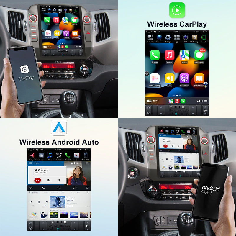KSPIV Android 10.4 Inch Tesla Vertical Screen Car Stereo For KIA SPORTAGE 2010- Carplay Android Auto GPS Navigation Head Unit Multimedia Player
