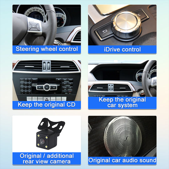 Android Car Multimedia Player for Mercedes-Benz C Class W204 C200 C300 2011-2014 RHD NTG4.5 IPS Screen 4G GPS Navigation Radio