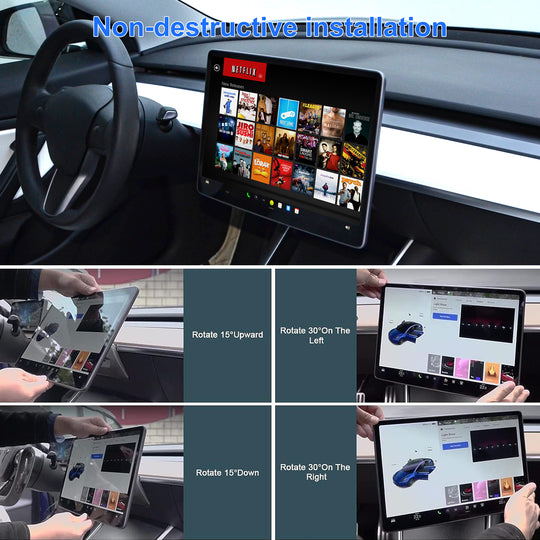 KSPIV Screen Swivel Tilt Mount for Tesla Model 3 Model Y Four Direction Screen Rotating Holder Bracket tesla accessories
