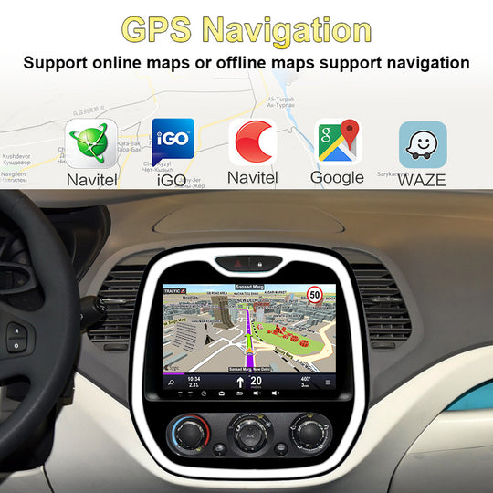 Ainavi Car Radio For Renault Captur /CLIO /Samsung QM3 2011- Manual A/C Wireless Carplay multimedia Android Auto 4G 2Din