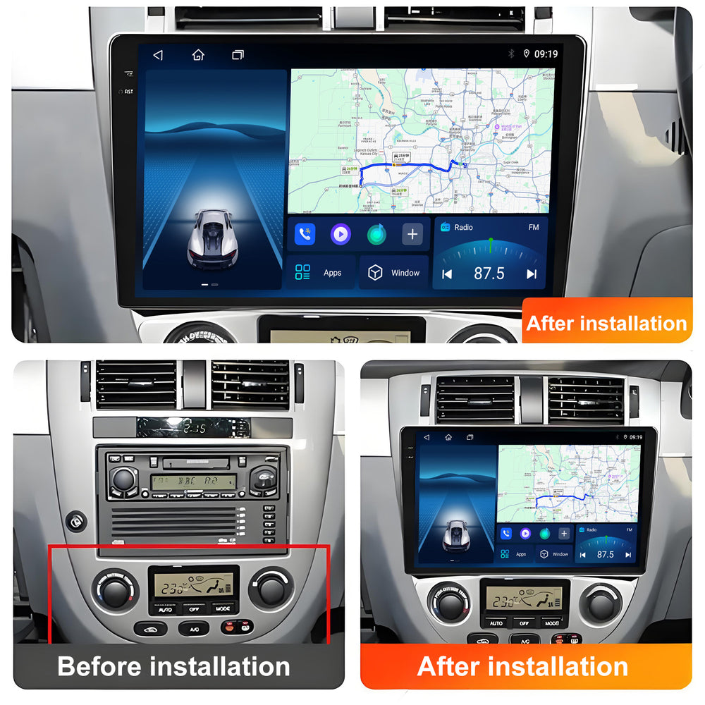 9.5 Inch 2K Touch Screen for Chevrolet Lacetti Buick Excelle 2004-2013 Radio, Android Car Stereo with Carplay Android Auto in Dash GPS Navigation Bluetooth WIFI FM Steering Wheel Controls