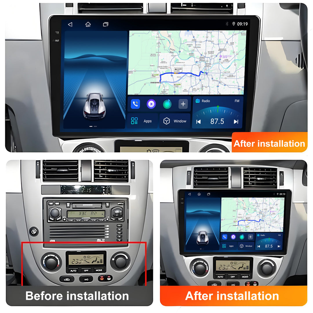 9.5 Inch 2K Touch Screen for Chevrolet Lacetti Buick Excelle 2004-2013 Radio, Android Car Stereo with Carplay Android Auto in Dash GPS Navigation Bluetooth WIFI FM Steering Wheel Controls