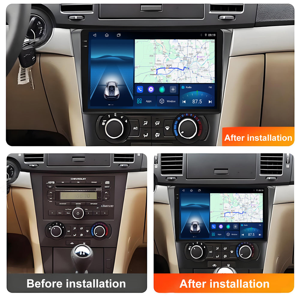 10 Inch 2K Touch Screen for Chevrolet Epica 2006-2012 Radio, Android Car Stereo with Carplay Android Auto in Dash GPS Navigation Bluetooth WIFI FM Steering Wheel Controls