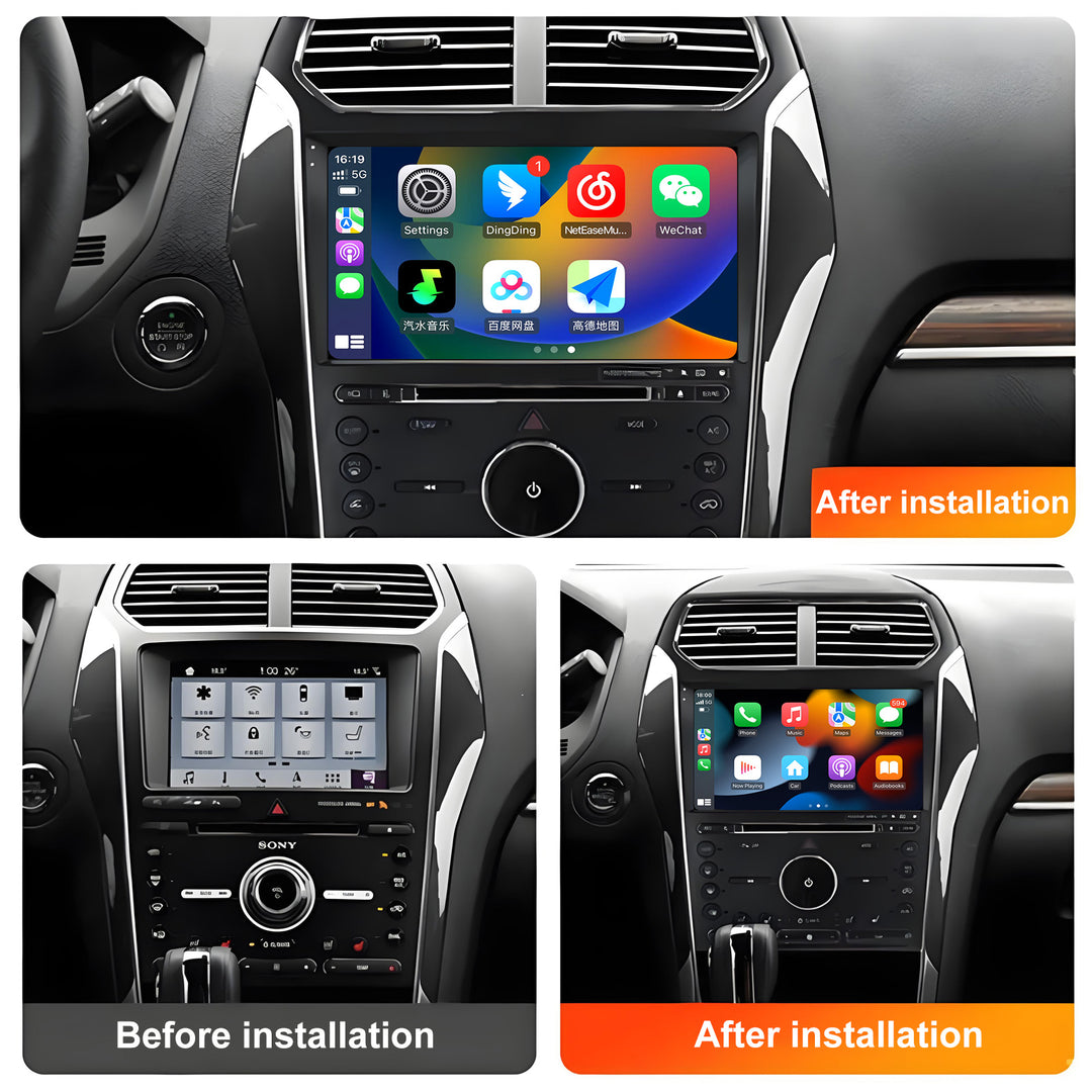 9 Inch Touch Screen for Ford Explorer 2011-2019 Radio, Android Car Stereo with Carplay Android Auto in Dash GPS Navigation Bluetooth WIFI FM Steering Wheel Controls