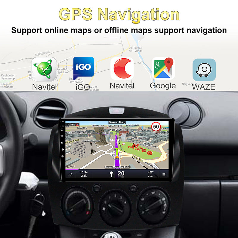 Android 11 For MAZDA 2 /Mazda2 Jinxiang / DE / Third generation 2007- Car Radio Multimedia Video Player DVD Player 2din 9" Headunit