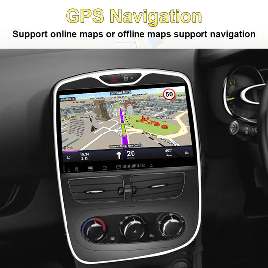 Android Car Radio for Renault Clio 2012- Manual AC Car Stereo Multimedia Screen Carplay Video Car Audio GPS 2 DIN Player