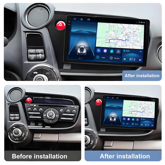 9 Inch Touch Screen for Honda Insight 2009-2014 Radio, Android Car Stereo with Carplay Android Auto in Dash GPS Navigation Bluetooth WIFI FM Steering Wheel Controls