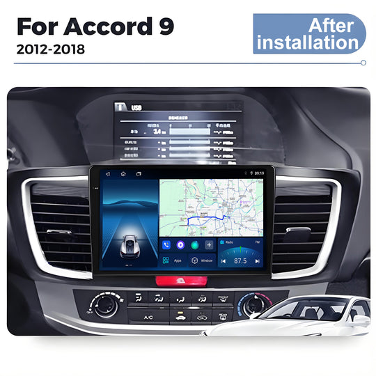9.5 Inch 2K Touch Screen for Honda Accord 9 2012-2018 Radio, Android Car Stereo with Carplay Android Auto in Dash GPS Navigation Bluetooth WIFI FM Steering Wheel Controls
