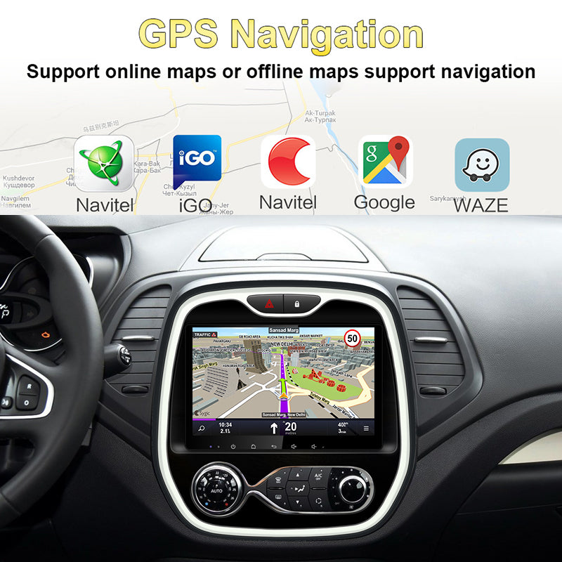 9" Ainavi Car Radio For Renault Captur /CLIO /Samsung QM3 2011-  Auto A/C Wireless Carplay multimedia Android Auto 4G 2Din