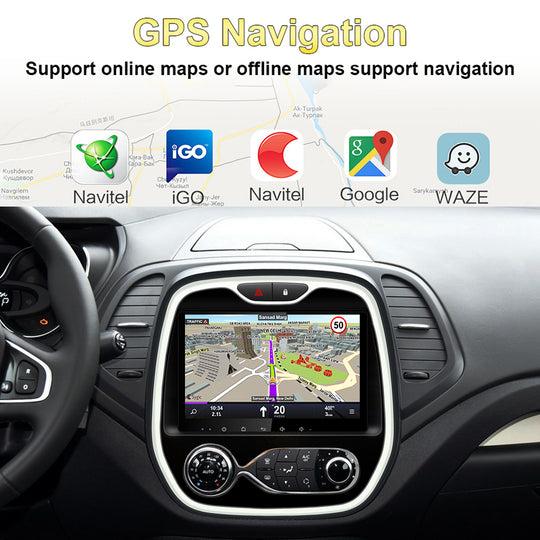 9" Ainavi Car Radio For Renault Captur /CLIO /Samsung QM3 2011-  Auto A/C Wireless Carplay multimedia Android Auto 4G 2Din