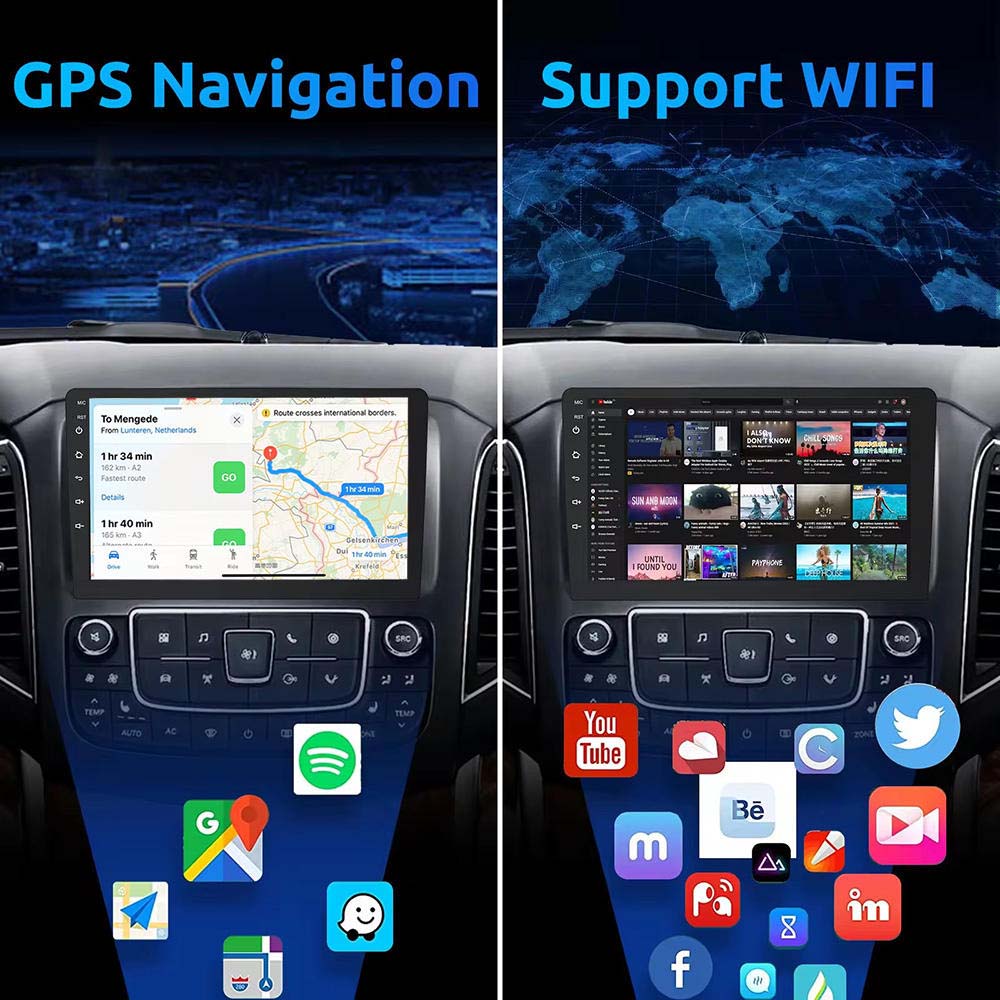 9 Inch Touch Screen for Chevrolet Malibu XL 2016~2018 Radio, Android Car Stereo with Carplay Android Auto in Dash GPS Navigation Bluetooth WIFI FM Steering Wheel Controls