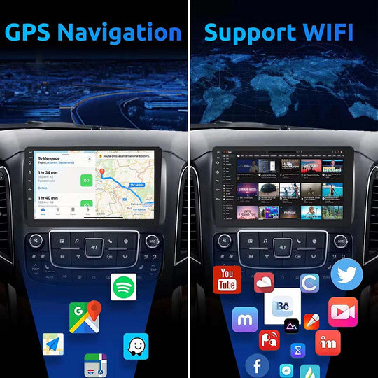 9 Inch Touch Screen for Chevrolet Malibu XL 2016~2018 Radio, Android Car Stereo with Carplay Android Auto in Dash GPS Navigation Bluetooth WIFI FM Steering Wheel Controls