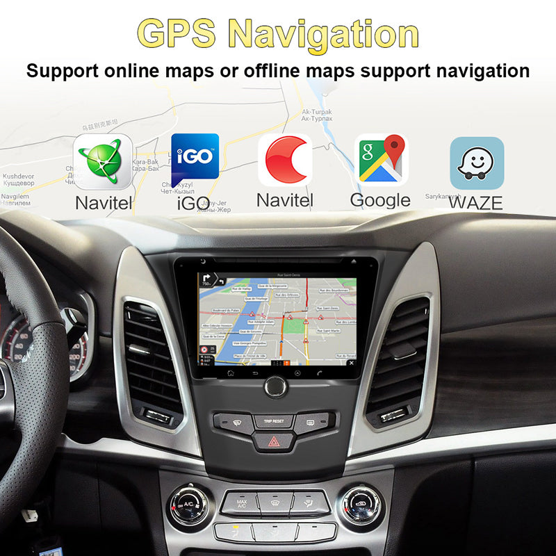 Android Octa Core bluetooth Car Radio Stereo For SSANGYONG KORANDO / C210 2013-/SSANGYO NG ACTYON 2014- Car GPS Navigation Multimedia Player