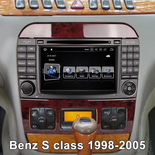 7 inch Android 10 Car GPS Navigation Screen for Benz S Class W220 1998-2005 2 Din 4+64G Car Radio Stereo Receiver Car Multimedia Palyer