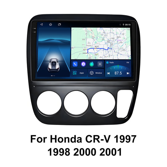9.5 Inch 2K Touch Screen for Honda CR-V 1997 1998 2000 2001 Radio, Android Car Stereo with Carplay Android Auto in Dash GPS Navigation Bluetooth WIFI FM Steering Wheel Controls