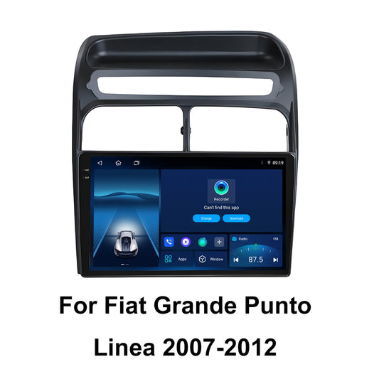 9.5 Inch 2K Touch Screen for Fiat Grande Punto Linea 2007-2012 Radio, Android Car Stereo with Carplay Android Auto in Dash GPS Navigation Bluetooth WIFI FM Steering Wheel Controls