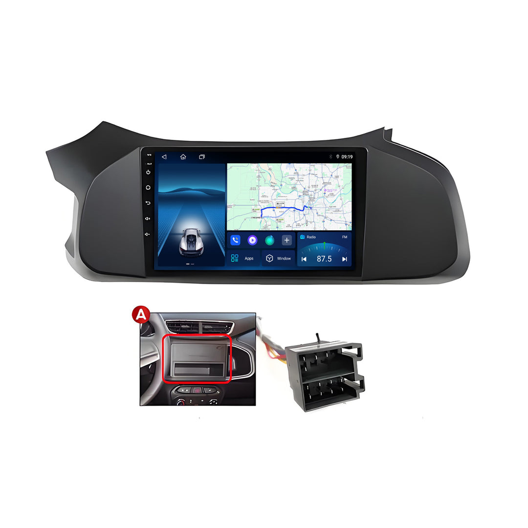 9.5 Inch 2K Touch Screen for Chevrolet Onix 2012-2019 Radio, Android Car Stereo with Carplay Android Auto in Dash GPS Navigation Bluetooth WIFI FM Steering Wheel Controls
