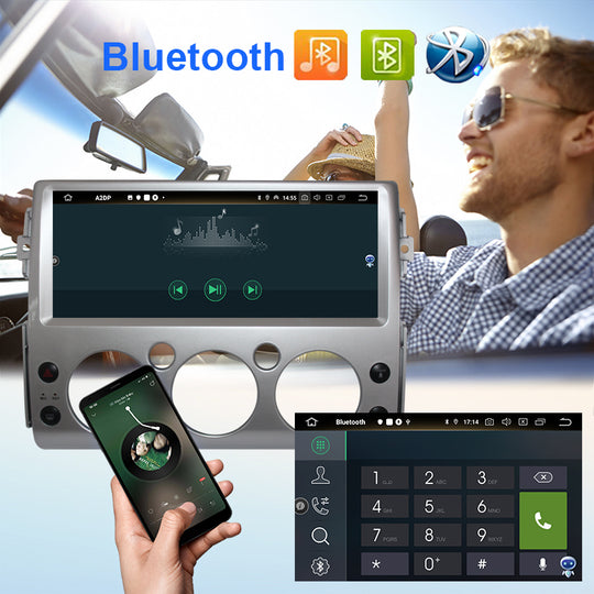 Android 12 Car Radio 12.3" Touch Screen Multimedia Player for Toyota FJ Cruiser 2007-2017 Auto GPS Navigation DSP Carplay WiFi