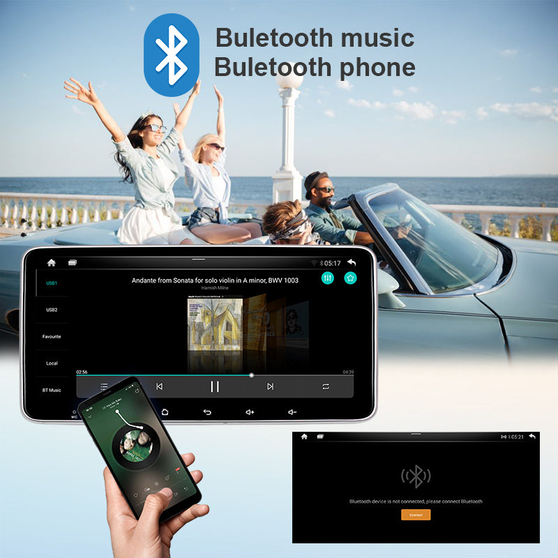 10.36 Inch Android 13.0 Touch Screen Universal Car Multimedia Player 2Din Autoradio 4G DSP Wireless Carplay Auto Stereo Headunit