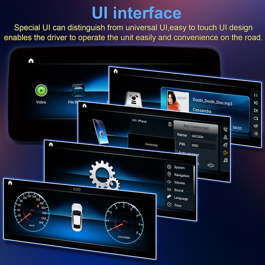 Android Car Multimedia Player for Mercedes-Benz C Class W204 C200 C300 2011-2014 RHD NTG4.5 IPS Screen 4G GPS Navigation Radio