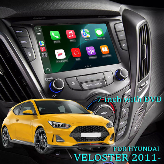 KSPIV 7 Inch Android 12 4+64G Car DVD Player For HYUNDAI Veloster 2011- Car GPS Navigation Veloster DVD radio Multimedia Player