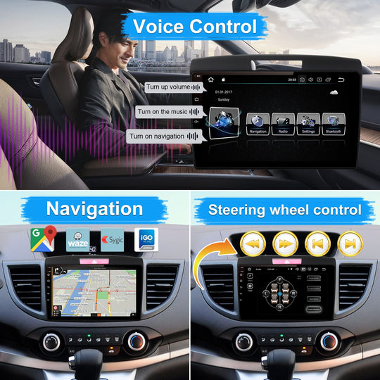 9 Inch Car Stereo For Honda CRV 2012-2015 Android Car Radio with Carplay Android Auto Multimedia Video Navigation Free HD Rear Camera