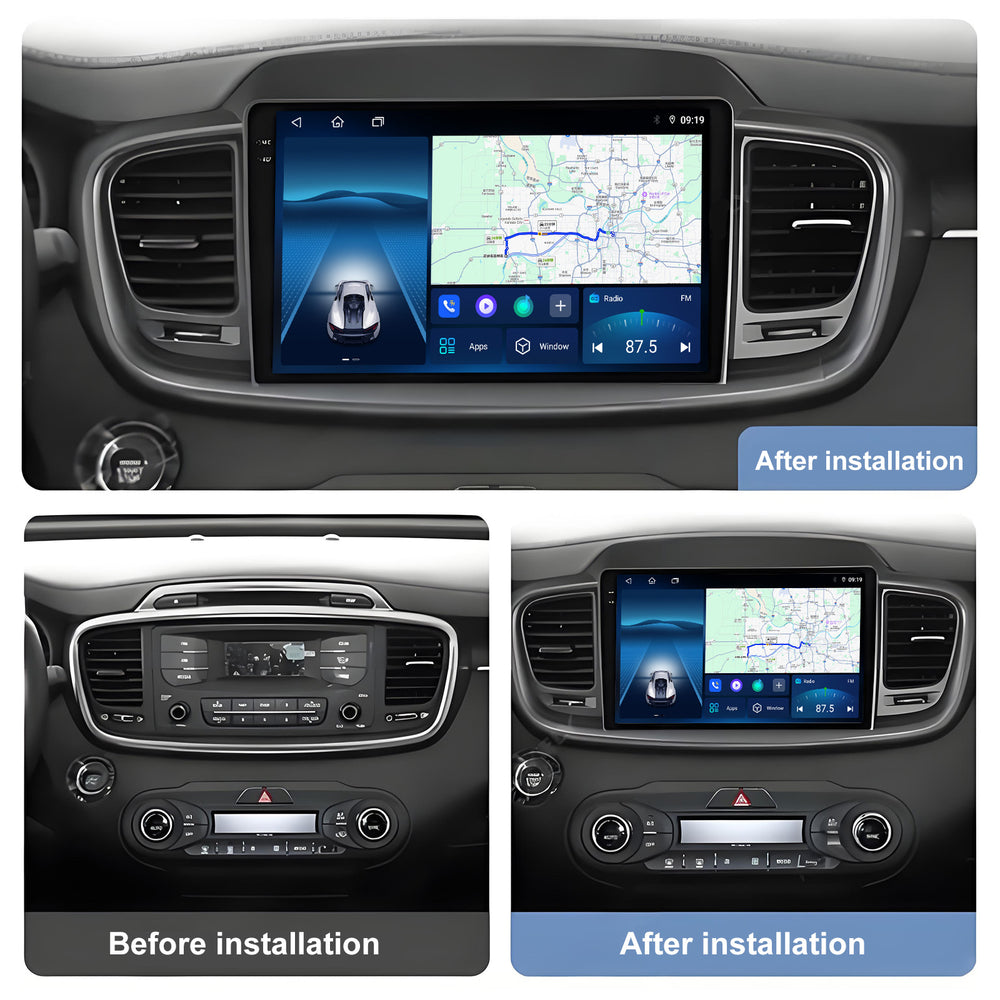 10 Inch Touch Screen for KIA Sorento 2014-2017 Radio, Android Car Stereo with Carplay Android Auto in Dash GPS Navigation Bluetooth WIFI FM Steering Wheel Controls