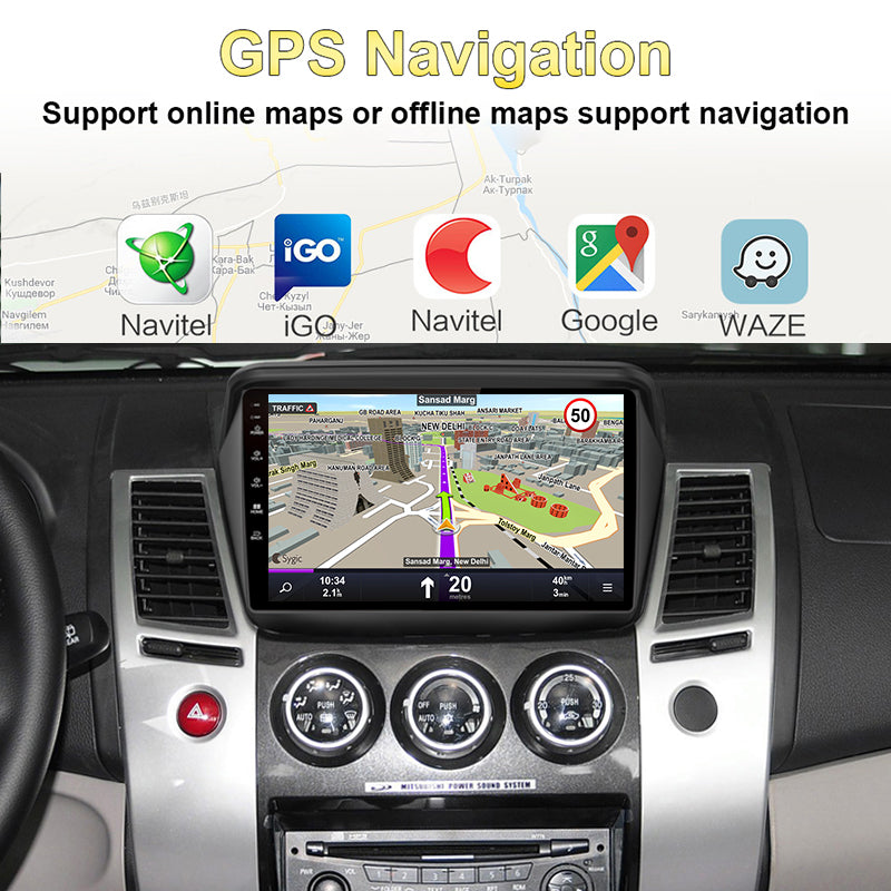 2 Din Android  Car Radio For MITSUBISHI PAJERO SPORT Montero Nativa Sport Pajero Dakar 2008- Multimedia Player Carplay Stereo DVD GPS