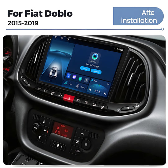 9.5 Inch 2K Touch Screen for Fiat Doblo 2015-2019 Radio, Android Car Stereo with Carplay Android Auto in Dash GPS Navigation Bluetooth WIFI FM Steering Wheel Controls