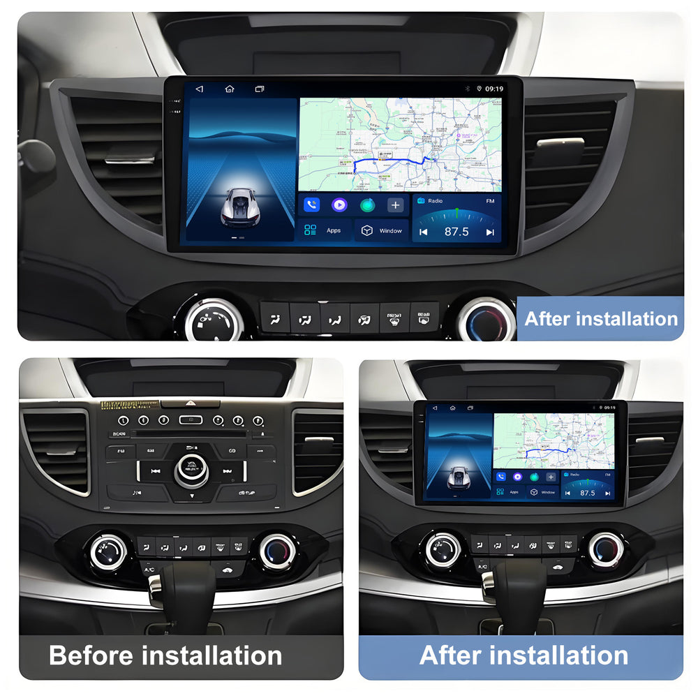 10 Inch Touch Screen for Honda CRV 2012-2016 Radio, Android Car Stereo with Carplay Android Auto in Dash GPS Navigation Bluetooth WIFI FM Steering Wheel Controls