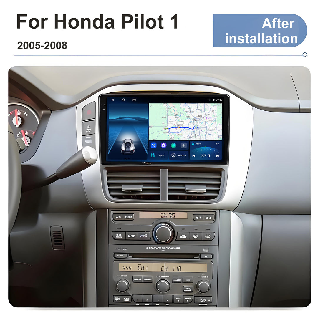9.5 Inch 2K Touch Screen for Honda Pilot 1 2005 - 2008 Radio, Android Car Stereo with Carplay Android Auto in Dash GPS Navigation Bluetooth WIFI FM Steering Wheel Controls